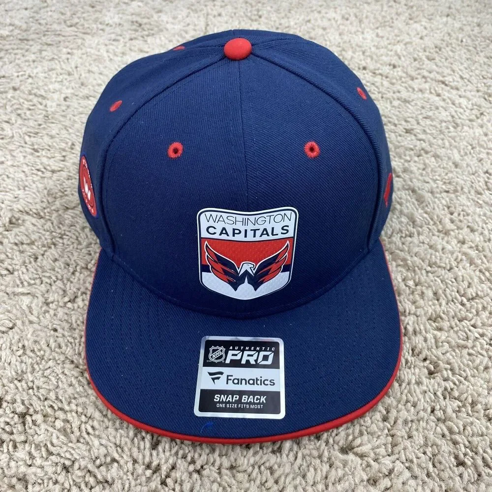 Washington Capitals Hat 2023 NHL Draft Fanatics Pro SnapBack Navy Side Patch Csp